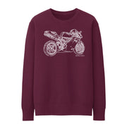 JL Illustration For A Ducati 996R Motorbike Fan Jumper