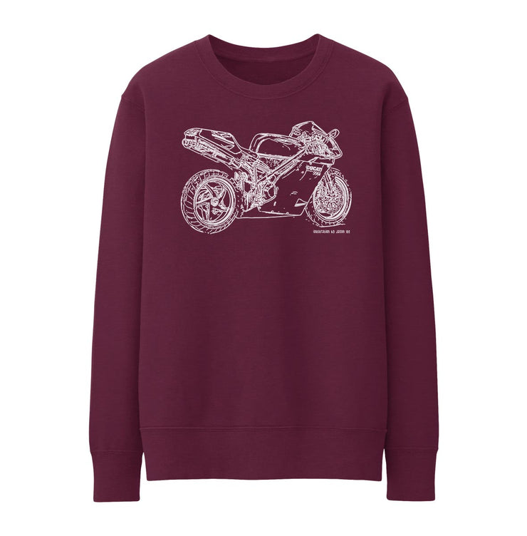 JL Illustration For A Ducati 996R Motorbike Fan Jumper