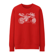 JL Illustration For A Ducati 996R Motorbike Fan Jumper