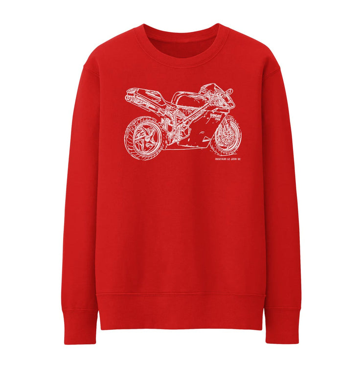 JL Illustration For A Ducati 996R Motorbike Fan Jumper