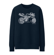 JL Illustration For A Ducati 996R Motorbike Fan Jumper