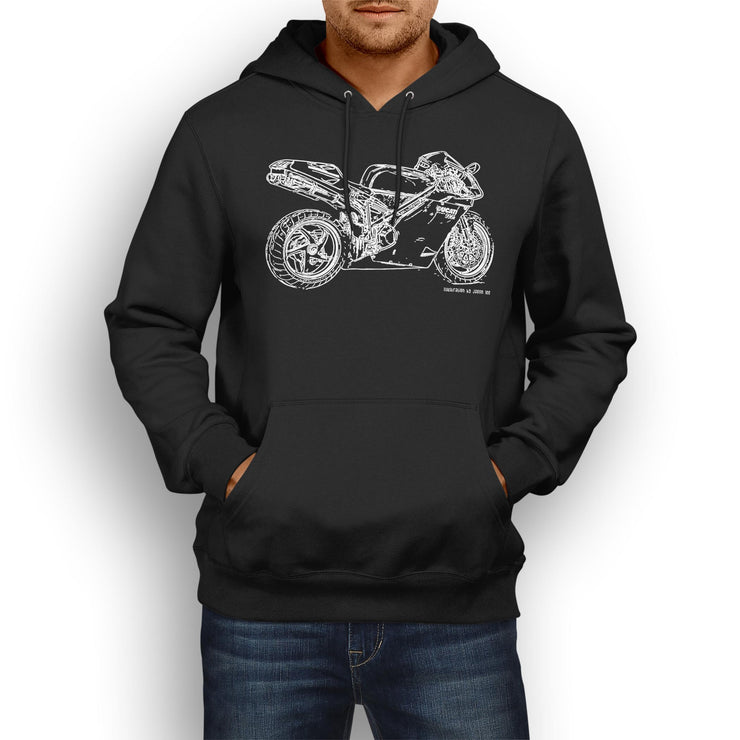JL Illustration For A Ducati 996R Motorbike Fan Hoodie
