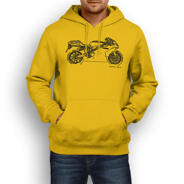 JL Illustration For A Ducati 999 Motorbike Fan Hoodie