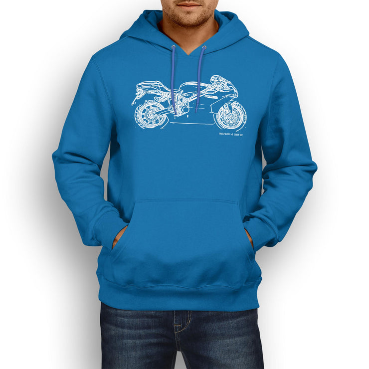 JL Illustration For A Ducati 999 Motorbike Fan Hoodie