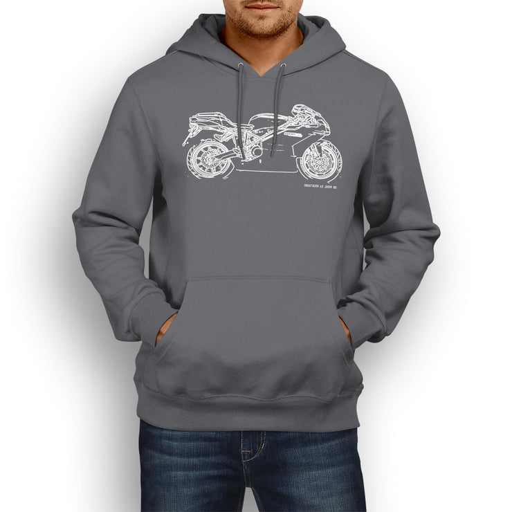 JL Illustration For A Ducati 999 Motorbike Fan Hoodie