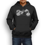 JL Illustration For A Ducati 999 Motorbike Fan Hoodie