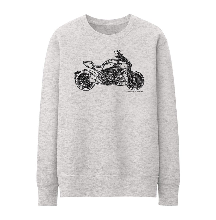 JL Illustration For A Ducati Diavel Motorbike Fan Jumper