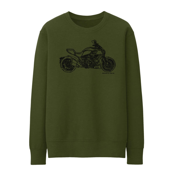 JL Illustration For A Ducati Diavel Motorbike Fan Jumper