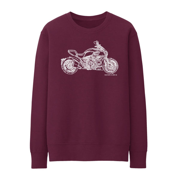 JL Illustration For A Ducati Diavel Motorbike Fan Jumper