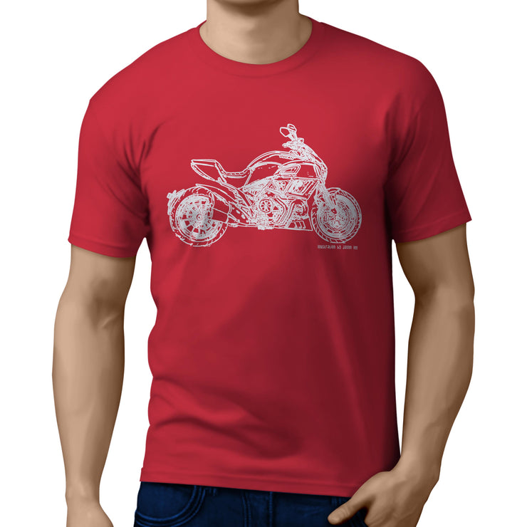 JL Illustration For A Ducati Diavel Motorbike Fan T-shirt