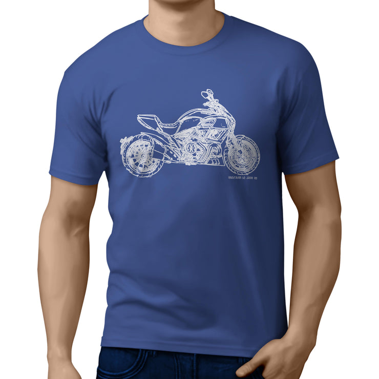JL Illustration For A Ducati Diavel Motorbike Fan T-shirt