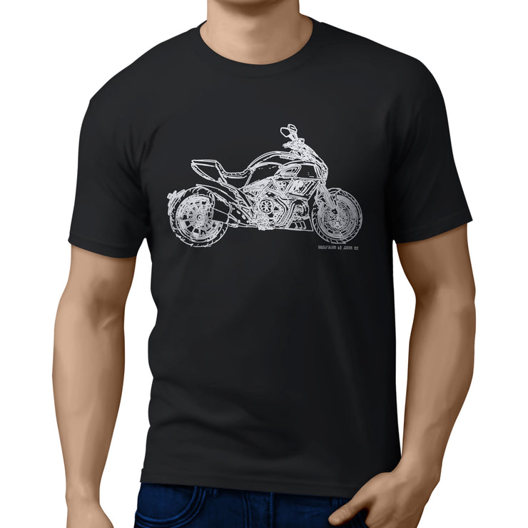 JL Illustration For A Ducati Diavel Motorbike Fan T-shirt