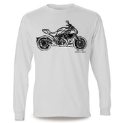 JL Illustration For A Ducati Diavel Carbon Motorbike Fan LS-Tshirt