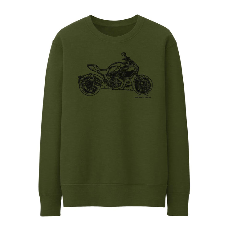 JL* Illustration For A Ducati Diavel Carbon Motorbike Fan Jumper