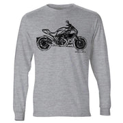 JL Illustration For A Ducati Diavel Carbon Motorbike Fan LS-Tshirt