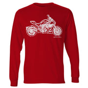 JL Illustration For A Ducati Diavel Carbon Motorbike Fan LS-Tshirt
