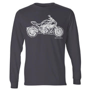 JL Illustration For A Ducati Diavel Carbon Motorbike Fan LS-Tshirt