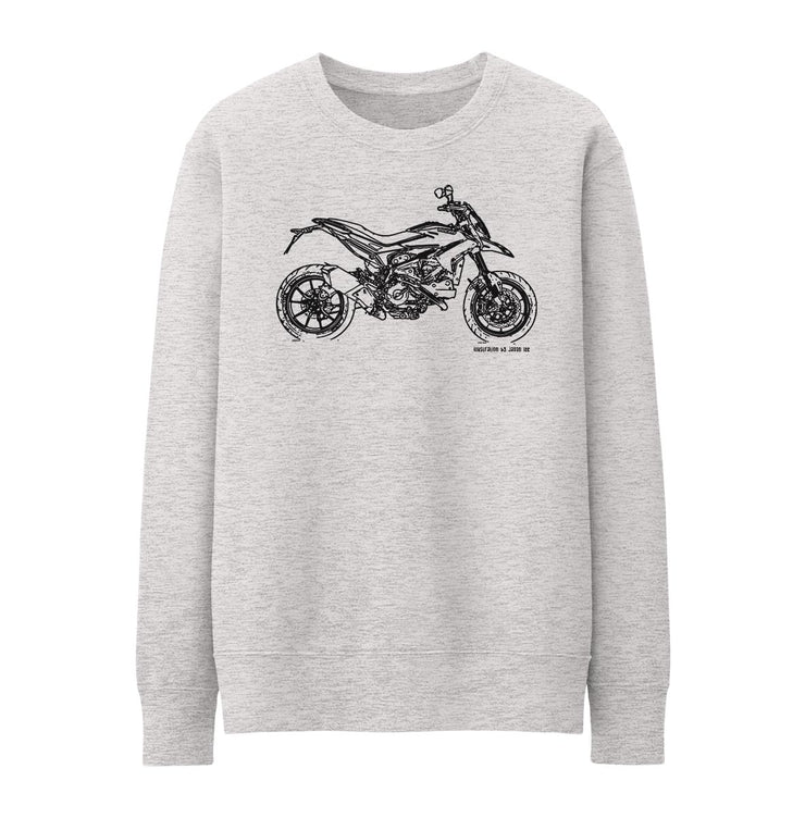 JL Illustration For A Ducati Hypermotard Motorbike Fan Jumper