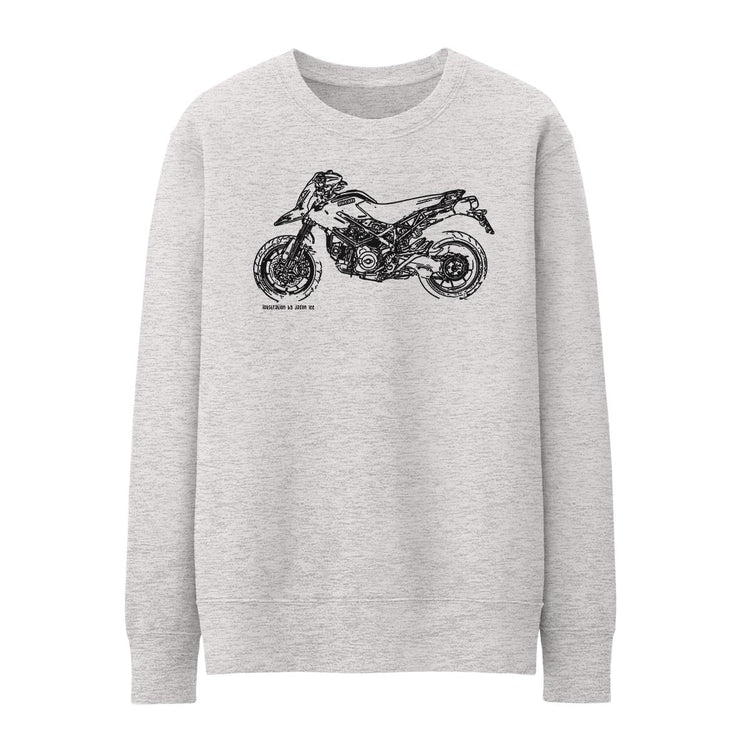 JL Illustration For A Ducati Hypermotard 1100EVO Motorbike Fan Jumper