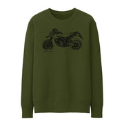 JL Illustration For A Ducati Hypermotard 1100EVO Motorbike Fan Jumper