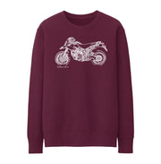 JL Illustration For A Ducati Hypermotard 1100EVO Motorbike Fan Jumper