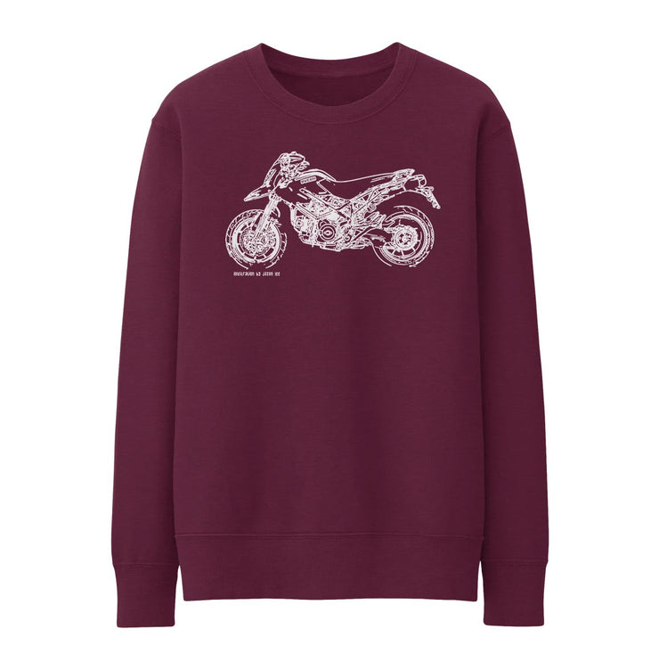 JL Illustration For A Ducati Hypermotard 1100EVO Motorbike Fan Jumper