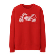 JL Illustration For A Ducati Hypermotard 1100EVO Motorbike Fan Jumper