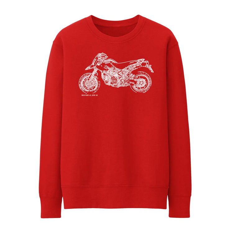 JL Illustration For A Ducati Hypermotard 1100EVO Motorbike Fan Jumper