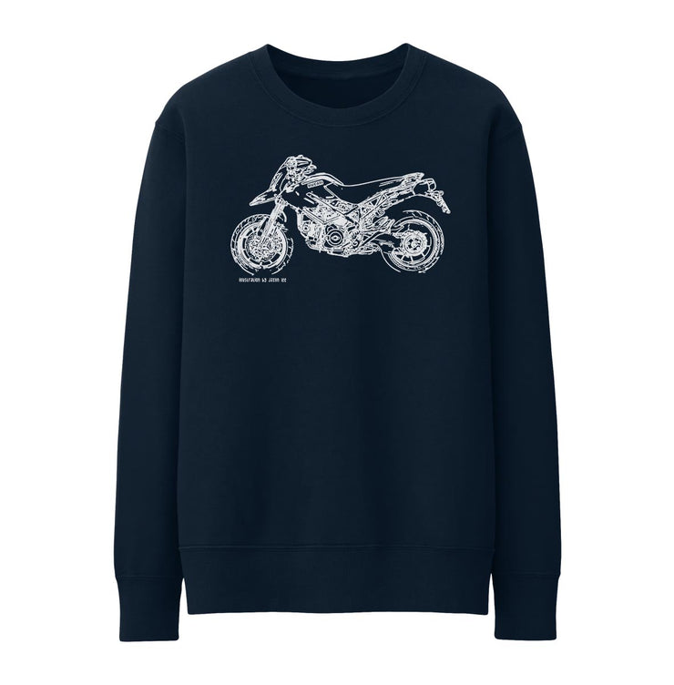JL Illustration For A Ducati Hypermotard 1100EVO Motorbike Fan Jumper
