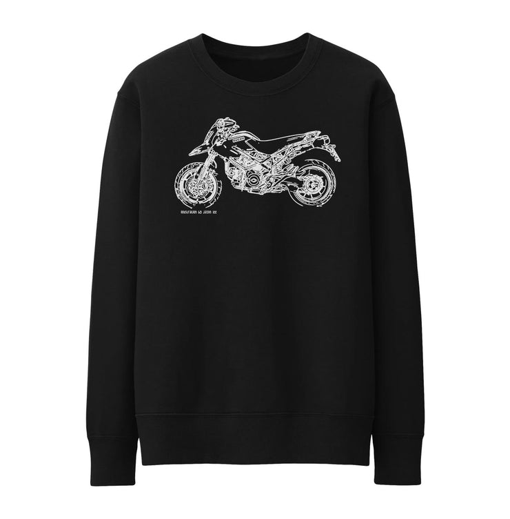 JL Illustration For A Ducati Hypermotard 1100EVO Motorbike Fan Jumper