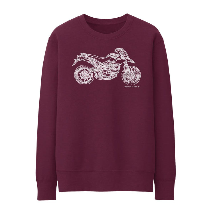 JL Illustration For A Ducati Hypermotard 796 Motorbike Fan Jumper