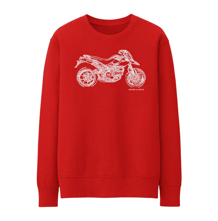 JL Illustration For A Ducati Hypermotard 796 Motorbike Fan Jumper