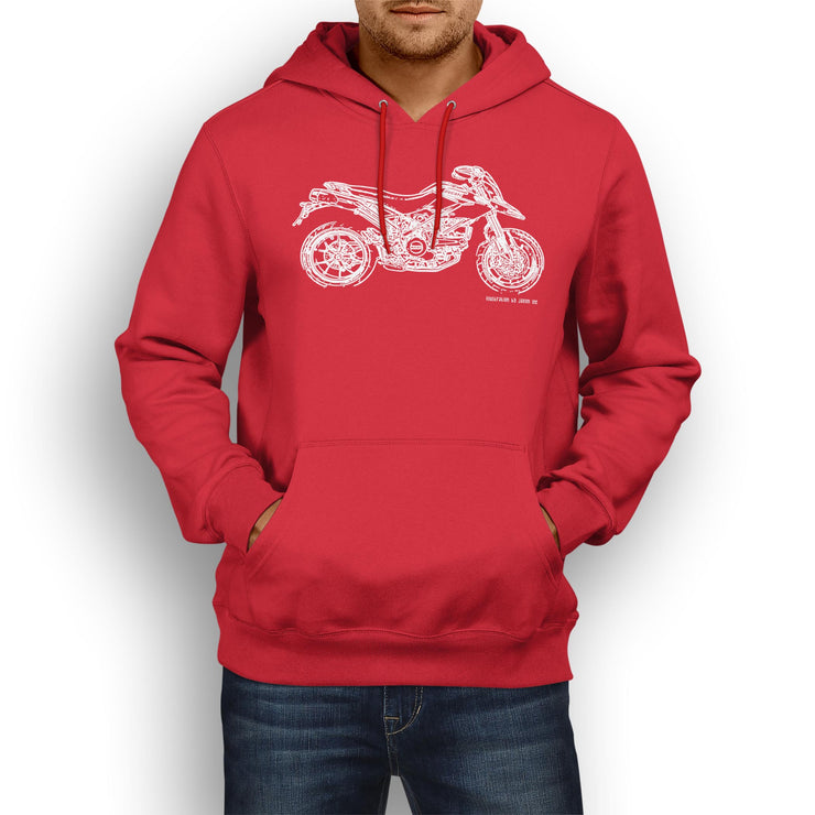 JL Illustration For A Ducati Hypermotard 796 Motorbike Fan Hoodie