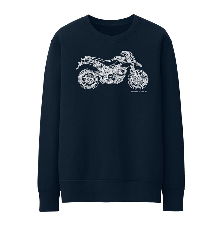 JL Illustration For A Ducati Hypermotard 796 Motorbike Fan Jumper