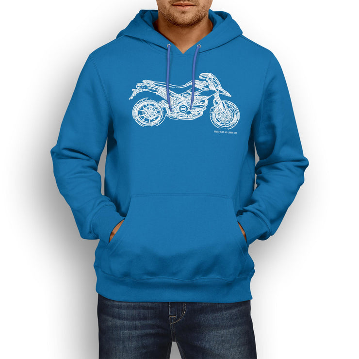 JL Illustration For A Ducati Hypermotard 796 Motorbike Fan Hoodie