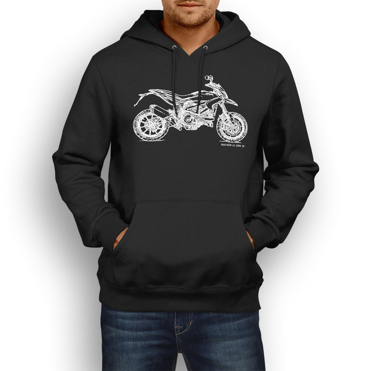 JL Illustration For A Ducati Hypermotard 939 Motorbike Fan Hoodie