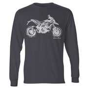 JL Illustration For A Ducati Hypermotard SP 2013 Motorbike Fan LS-Tshirt