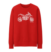 JL Illustration For A Ducati Hypermotard SP 2013 Motorbike Fan Jumper