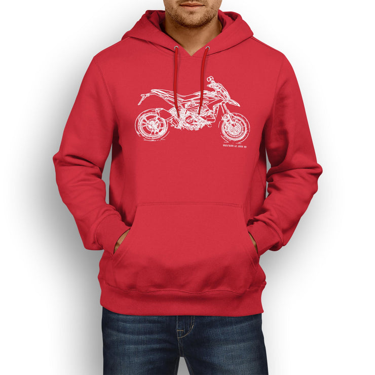JL Illustration For A Ducati Hypermotard SP 2013 Motorbike Fan Hoodie