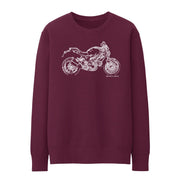 JL Illustration For A Ducati Monster 1100 EVO Motorbike Fan Jumper