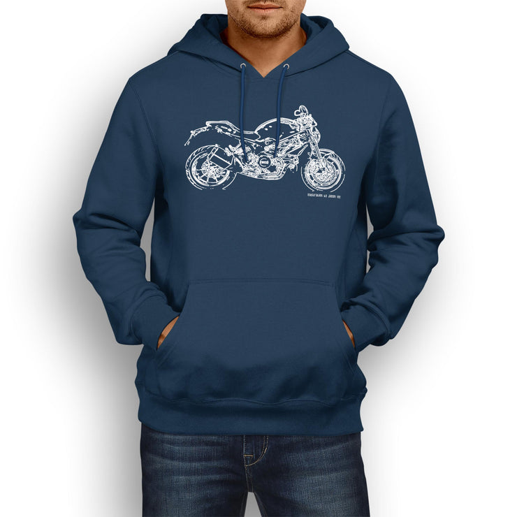 JL Illustration For A Ducati Monster 1100 EVO Motorbike Fan Hoodie