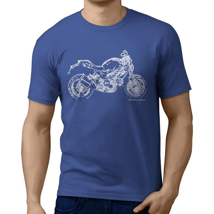 JL Illustration For A Ducati Monster 1100 EVO Motorbike Fan T-shirt