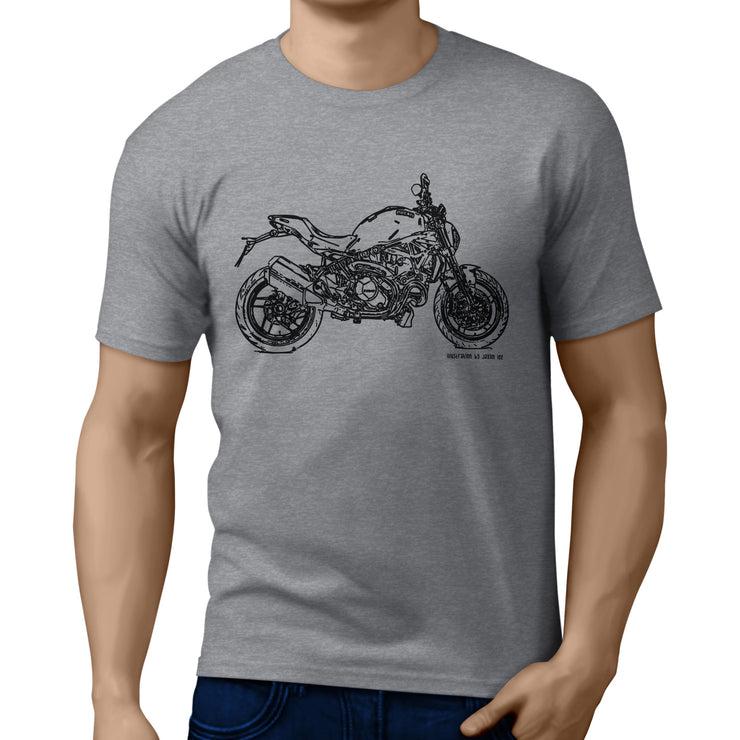 JL Illustration For A Ducati Monster 1200 Motorbike Fan T-shirt
