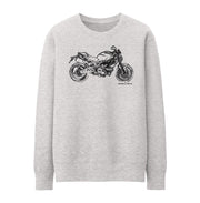 JL Illustration For A Ducati Monster 696 Motorbike Fan Jumper