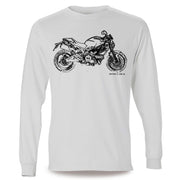 JL Illustration For A Ducati Monster 696 Motorbike Fan LS-Tshirt
