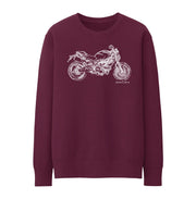 JL Illustration For A Ducati Monster 696 Motorbike Fan Jumper