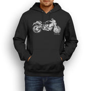 JL Illustration For A Ducati Monster 696 Motorbike Fan Hoodie