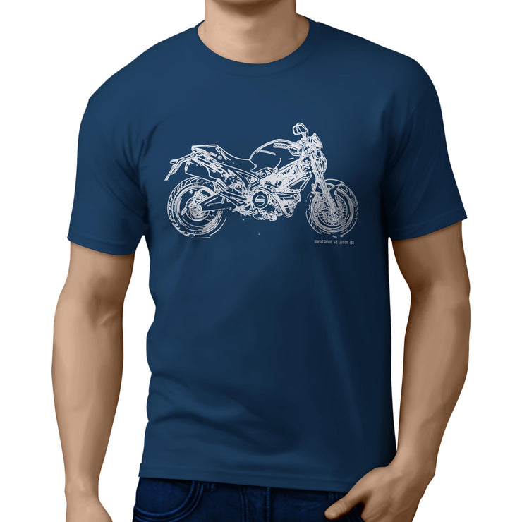 JL Illustration For A Ducati Monster 696 Motorbike Fan T-shirt