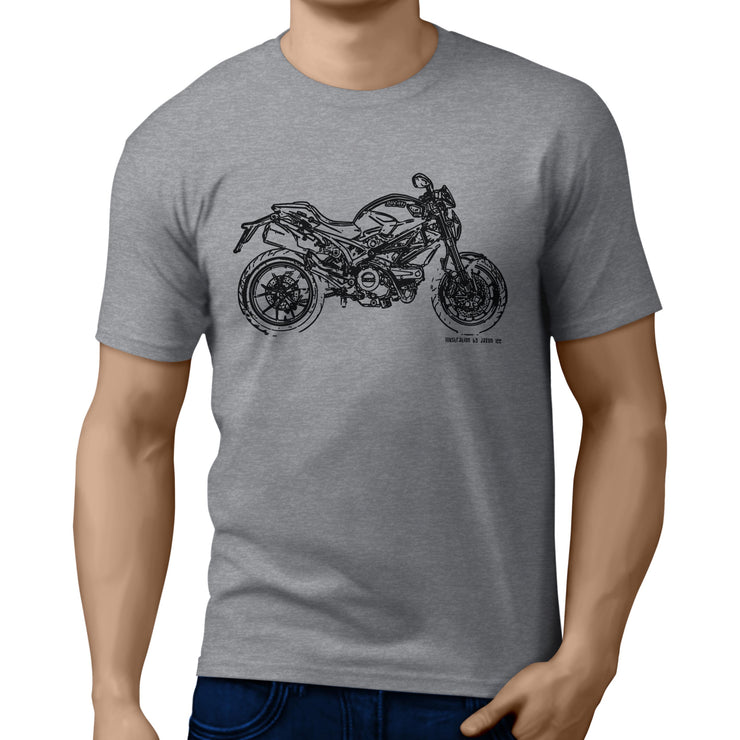 JL Illustration For A Ducati Monster 796 Motorbike Fan T-shirt