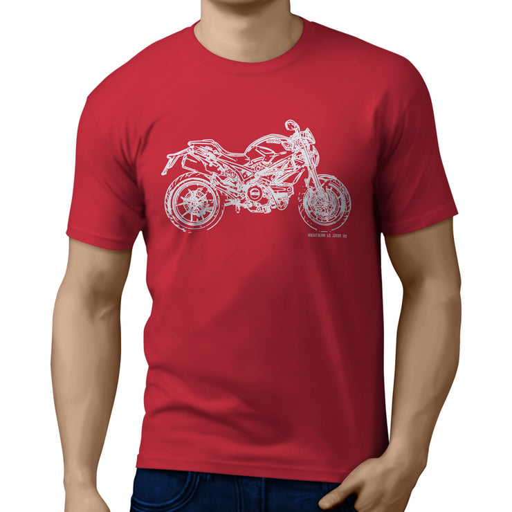 JL Illustration For A Ducati Monster 796 Motorbike Fan T-shirt